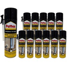 Pattex Bauschaum PU-Schaum Universal Montageschaum 12x 500ml