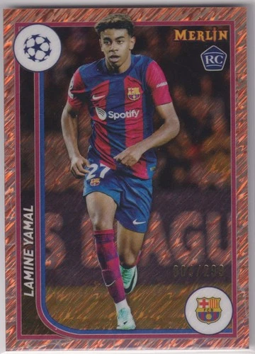 2024 Topps Merlin Rookie Lamine Yamal Rose Gold Shimmer /299 RC