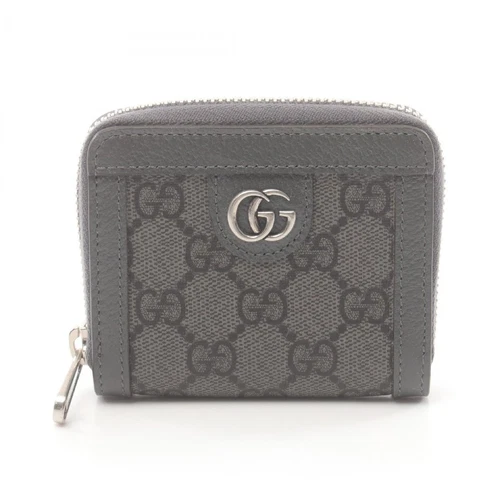 Portefeuille rond homme Gucci Ophidia Gg Supreme en toile enduite de PVC cassé
