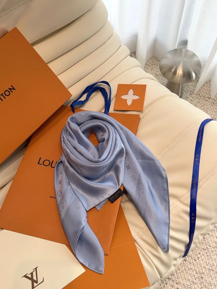 25+ Louis Vuitton Blue Silk Scarves & Wraps for Women for sale