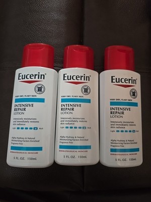 3 Eucerin 48HR Hydration Fragrance Free INTENSIVE REPAIR Lotion-5oz.  (D4)