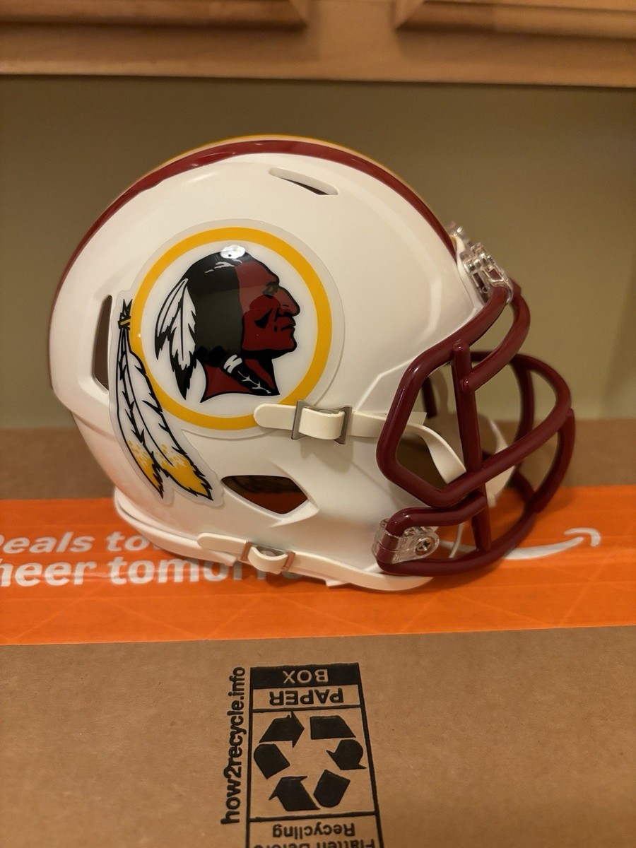 Washington Redskins Custom Glossy White Mini Football Helmet