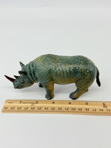 Lote de 5 figuras de animales de goma AAA hipopótamo hipopótamo rinoceronte cocodrilo - Imagen 22 de 24