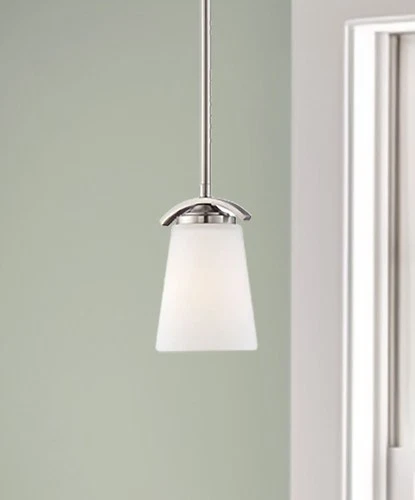 Minka Lavery 4961 Overland Park 1 Light 5"W Vantage Mini Pendant - Nickel - Picture 3 of 5