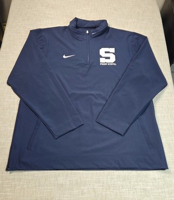 NIKE Penn State Nittany Lions Coaches Jacket XL 1/4 Zip Mens Blue