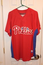 red Philadelphia Phillies Ryan Howard pullover (one-button) Cool Base jersey - L