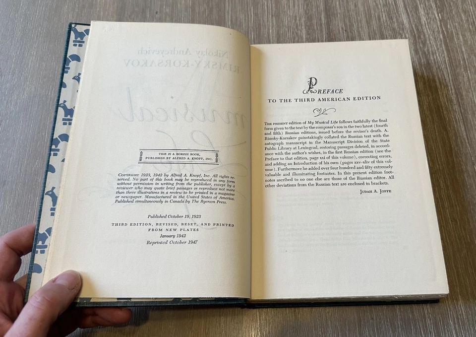 My Musical Life by Nikolay Andreyevich Rimsky-Korsakov 1947 HC/Vintage - Image 4 of 4