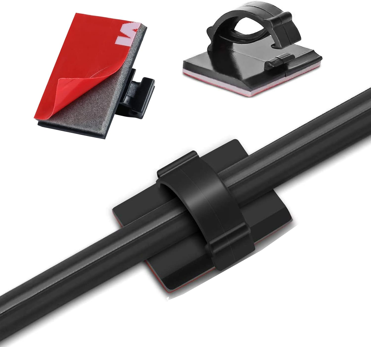 50PCS 3M Self Adhesive Cable Clips Management Strong Wire Holders Cord Organizer