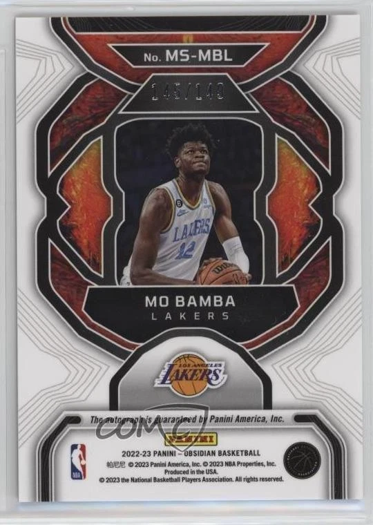 2022-23 Panini Obsidian Magmatic Signatures /149 Mo Bamba #MS-MBL Auto - Image 2 of 2