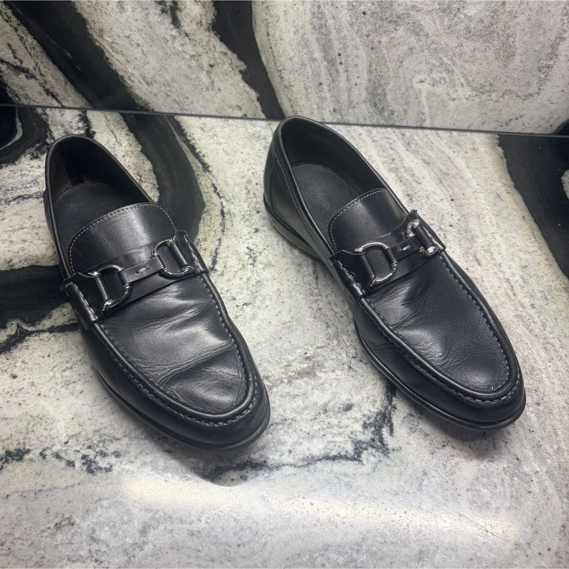 Santoni Black Dress Shoes for Men for sale | eBay display picture 2