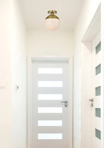 Elegant Lighting LD6062 Eclipse 10"W Semi-flush Globe Ceiling - Gold - Picture 2 of 10