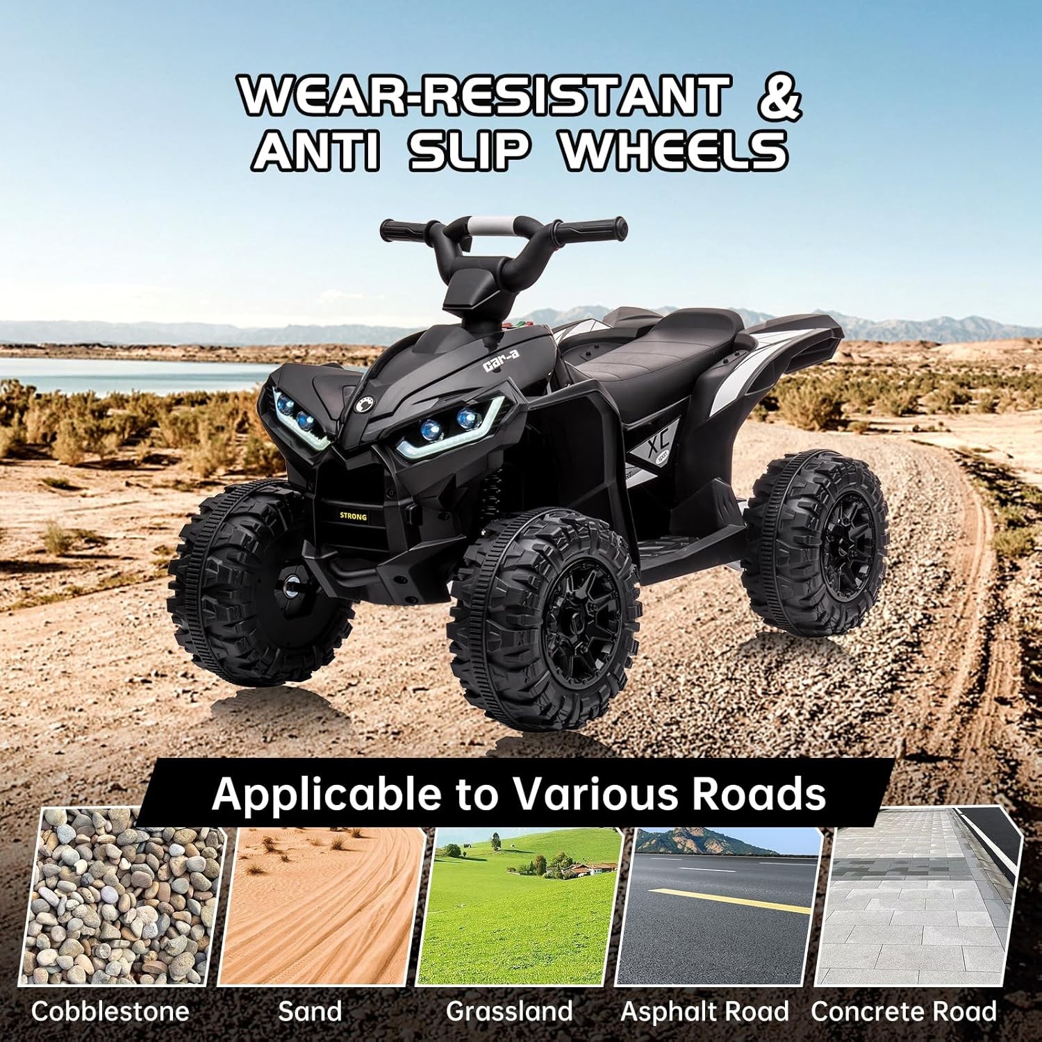 Garvee 12V Kids Ride On Car,4 Wheeler ATV Electric Vehicle Toy for Boys Girls