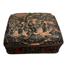 雕刻木盒在中式古董盒子| eBay