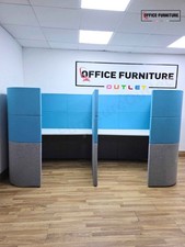 *DELIVERY AVAILABLE* Gresham 2 Person Upholstered Cubicle Booth Acoustic Privacy