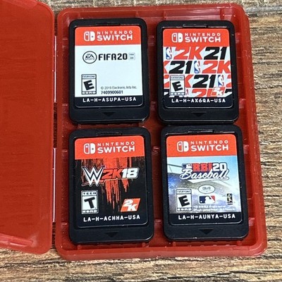 Nintendo Switch Sports Game Lot-WWE2k18/FIFA20/NBA2k21/RBI20Baseball