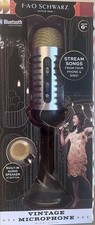 FAO Schwarz Bluetooth Vintage Style Microphone Rechargeable Built in Speaker