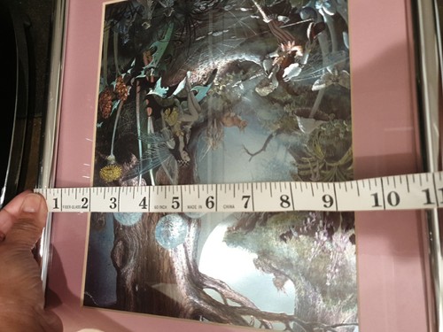 Vintage Fantasy 1989 Dufex Foil Art Print - Fairies - The First Meeting Framed - Picture 17 of 24
