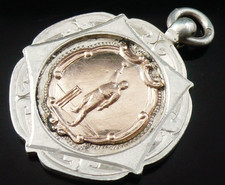 Серебро Sterling Silver Gold Pocket Watch