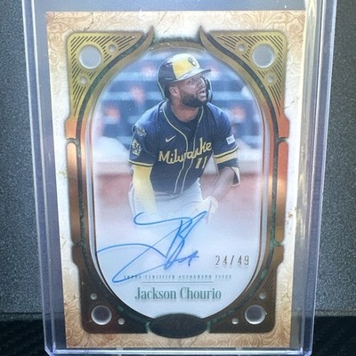 Topps Tier One 2026 Jackson Chourio Brewers Clearly Perfect Auto CPA-JC #24/49