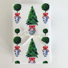 Christmas Ginger Jars Wrapping Paper, Classic Holiday Christmas Gift Wrap