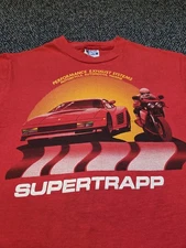 Vintage Supertrapp Exhaust Shirt 80's Fits Small Racing Super Car Bike