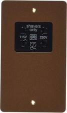 MK K14709 TCOB SHAVER SOCKET Dual Voltage 115v/230v - Brand New Textured Copper
