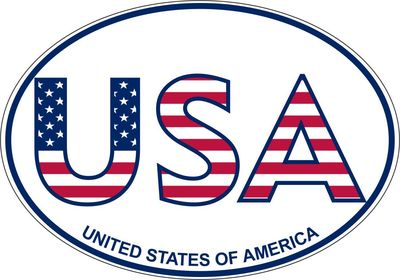 sticker sticker car motorcycle usa oval flag united states america