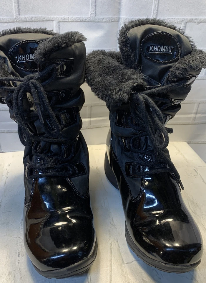 Botas de nieve de invierno Khombu Lilly para mujer impermeables aisladas talla 7 M negras Foto 2 de 4