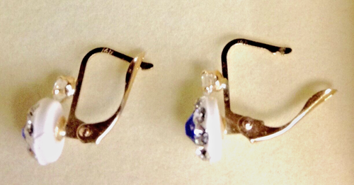 New 14kt Yellow Gold Pearl Antique Style Euro Mini Earrings - Picture 2 of 2