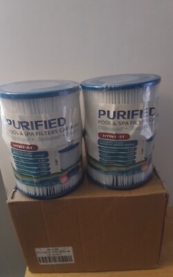 4x Pool and Spa Type S1 Filter Cartridge Compatible with Intex Spa Filter Pumps