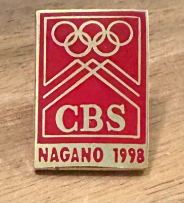 Nagano 1998 CBS Red Olympic Media Pin