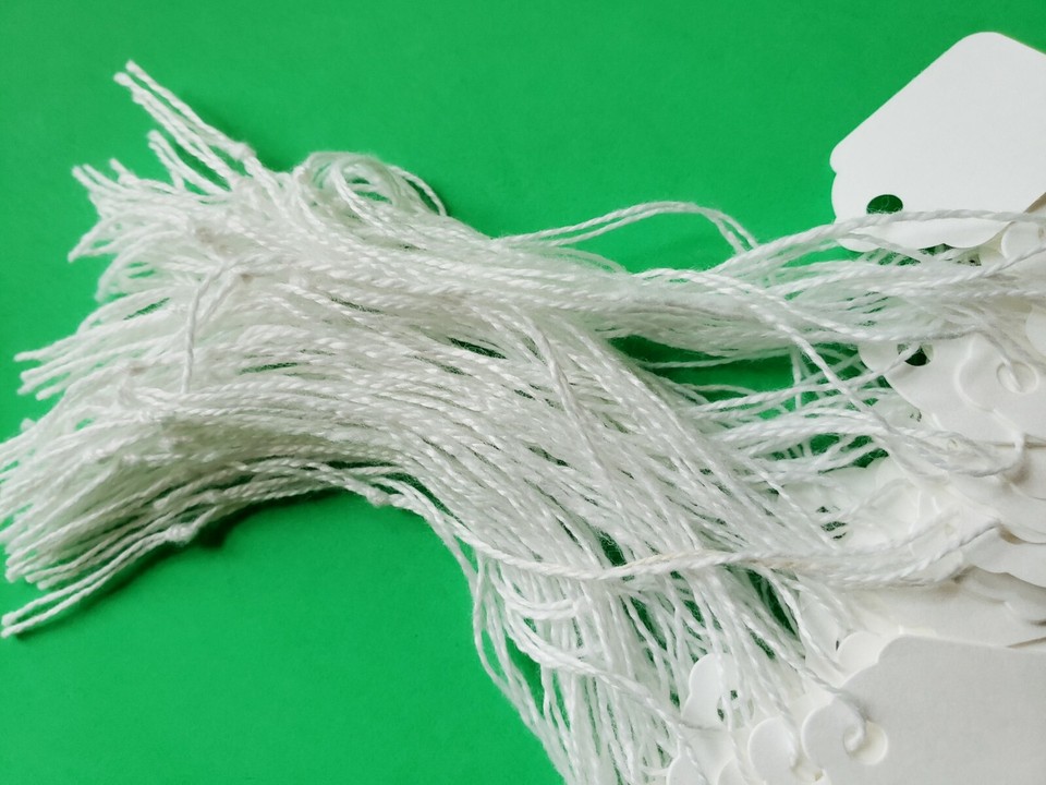Blank White Price Tags Large Small Hang String Strung Jewelry ...