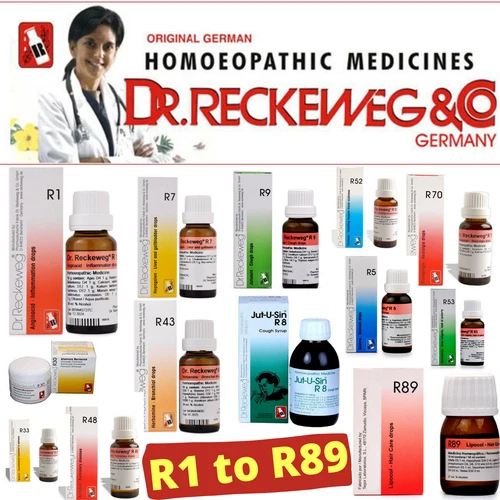 Dr.Reckeweg R1 to R89 Germany Homeopathy Drops - 22 ml each