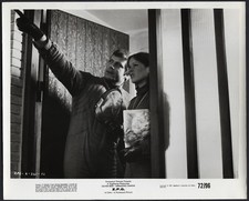 OLIVER REED GERALDINE CHAPLIN in ZPG '72 DOORWAY POINTING