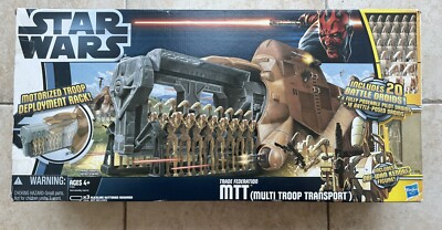 Star Wars  3 3/4'' Ep 1 Clone Wars TRADE FEDERATIO MTT Multi Troop Transport New