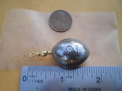 6 PCS. EGG DROP SINKERS 2 OZ. W/BRASS SWIVEL GOOD QUALITY MADE FROM DO-IT MOLD