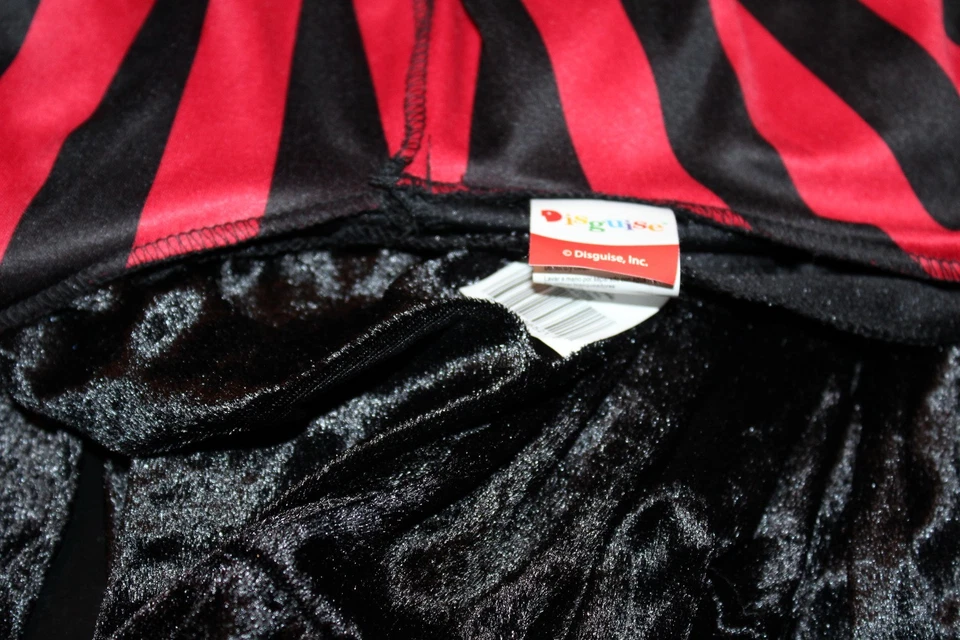 Disfraz de Halloween para mujer Totally Ghoul negro/rojo a rayas mediano Foto 2 de 2