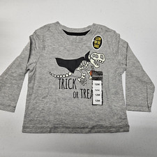 T-REX HALLOWEEN SHIRT - Dinosaur Glow in Dark - Size 12M Toddler Infant - NEW
