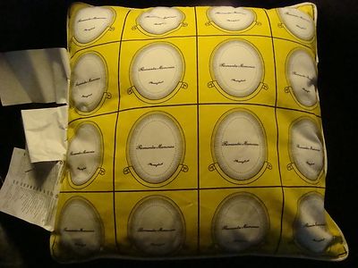 NEW IKEA Cushion Myrlilja Pillow Yellow Black  16 x 16'' Cotton Romantic Memories