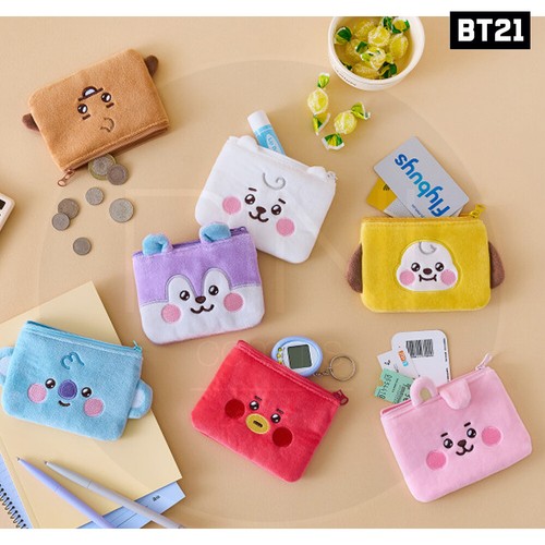 BTS BT21 Official Authentic Goods BABY ZIPPERED POCKET WALLET DAILY BASIC + TR#