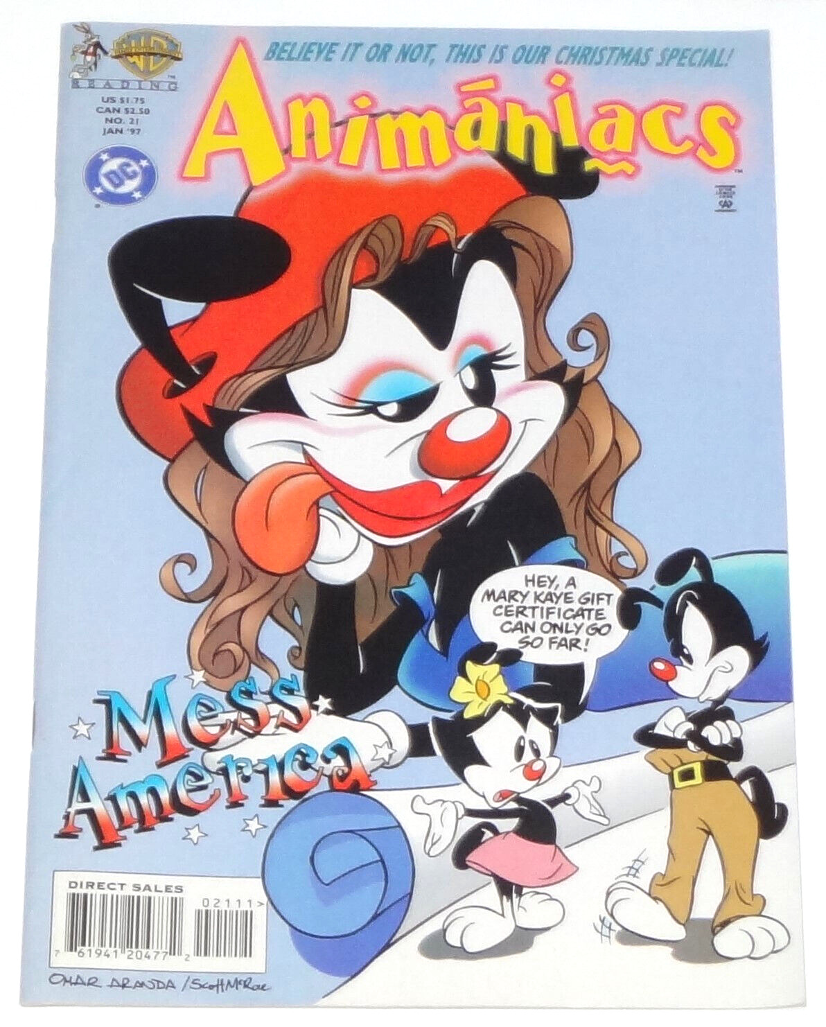 1997 ANIMANIACS #21 VF+ ISSUE DC COMICS BOOK WARNER BROS WB TV YAKKO WAKKO DOT