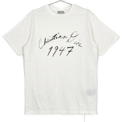 Dior HOMME 493J696F0554 1947 Handuritun T-shirt tops S white | eBay