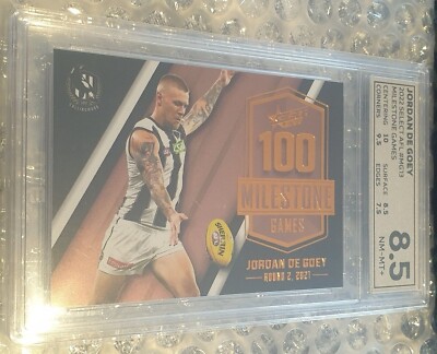 2022 Select Milestone Games Jordan De Goey 100 Games - Collingwood - Graded 8.5