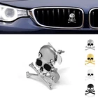 Pirate Skull Crossbones Front Grill Badge 3D Metal Emblem Car Truck Sticker