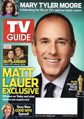 TV GUIDE February 13-26 2017 Matt Lauer Mary Tyler Moore Outlander Shaun Cassidy