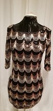 Crystal Dolls NEW Gold Black Size Medium M Junior Sequined Sheath Dress