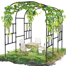 SUNYRISY Outdoor Garden Arch Trellis 118" x 79" x 87" Extra Large Garden Trellis