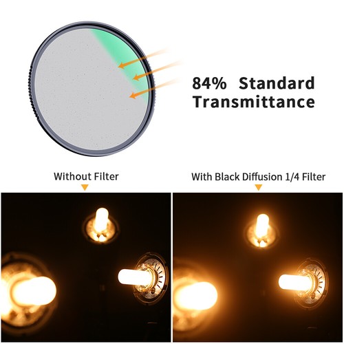 K&F Concept Nano-X Black Diffusion 1/4 lens Filter Special Effects Slim 37-95mm - Picture 43 of 113