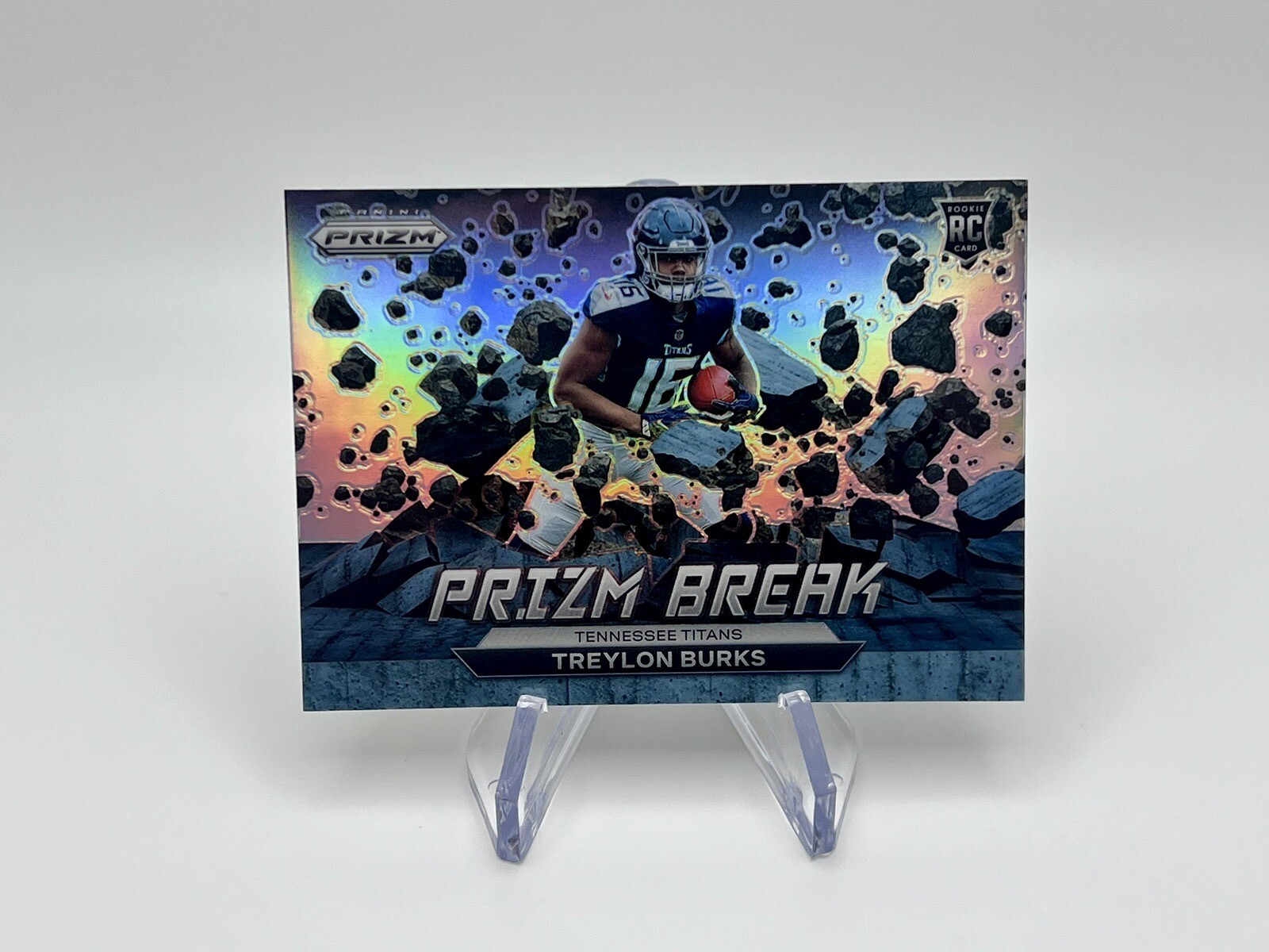 2022 Prizm Treylon Burks Prizm Break Silver Prizm Rookie RC #PB-9 Titans