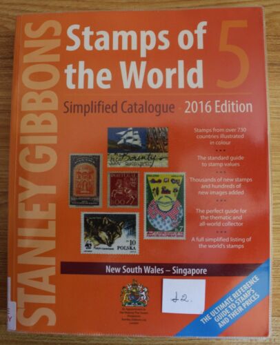 STANLEY GIBBONS STAMPS OF THE WORLD 2016 STAMP CATALOGUE VOL 5 NSW - SINGAPORE - Picture 1 of 11